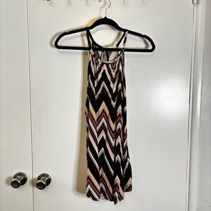 Chevron Patterned Tunic Tank Top Size L